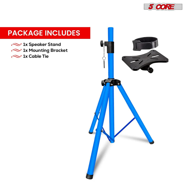 5 Core Speaker Stand Height Adjustable 48" Heavy Duty PA DJ Tripod Studio Monitor Stands - HONORABLE VETERANS SOLUTIONS