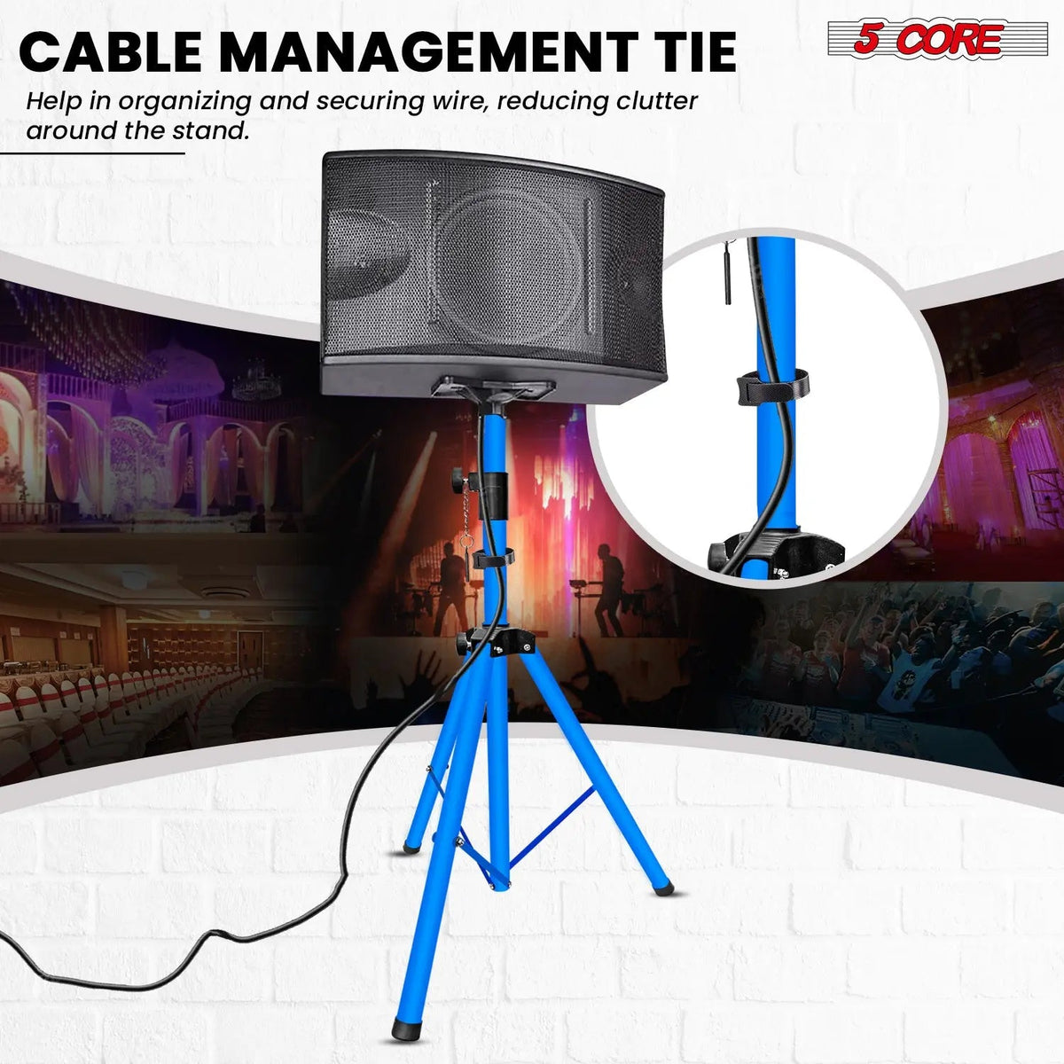 5 Core Speaker Stand Height Adjustable 48" Heavy Duty PA DJ Tripod Studio Monitor Stands - HONORABLE VETERANS SOLUTIONS