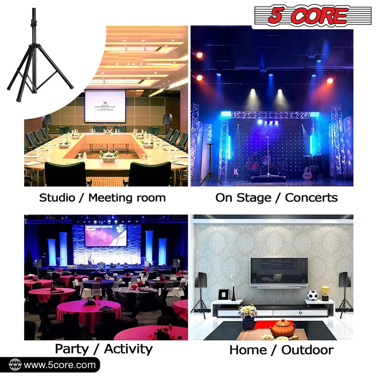 5 Core Speaker Stand Height Adjustable 60" Heavy Duty PA DJ Tripod Studio Monitor Stands - HONORABLE VETERANS SOLUTIONS