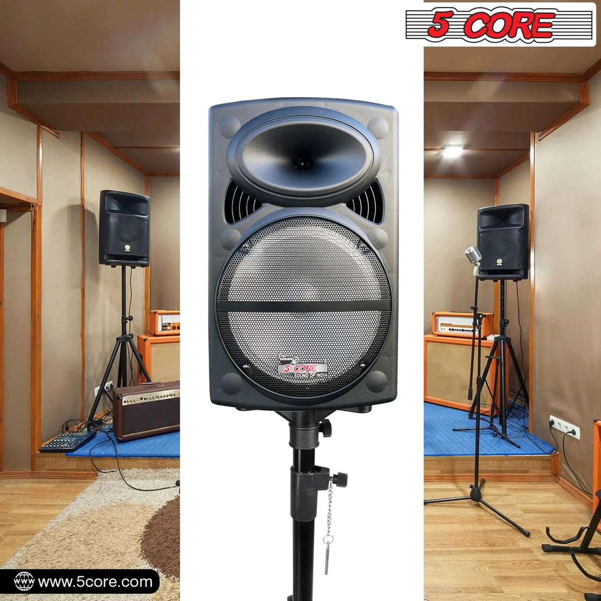 5 Core Speaker Stand Height Adjustable 60" Heavy Duty PA DJ Tripod Studio Monitor Stands - HONORABLE VETERANS SOLUTIONS