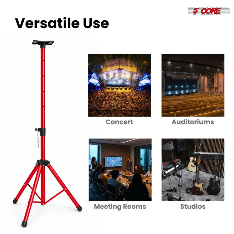 5 Core Speaker Stand Height Adjustable 72" Heavy Duty PA DJ Tripod Studio Monitor Stands - HONORABLE VETERANS SOLUTIONS