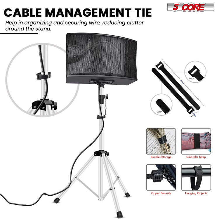 5 Core Speaker Stand Height Adjustable PA DJ Tripod Studio Monitor Stands w 35mm Compatible Insert - HONORABLE VETERANS SOLUTIONS