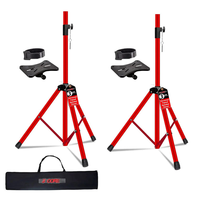 5 Core Speaker Stand Pair Height Adjustable 36" Heavy Duty PA DJ Tripod Studio Monitor Stands - HONORABLE VETERANS SOLUTIONS