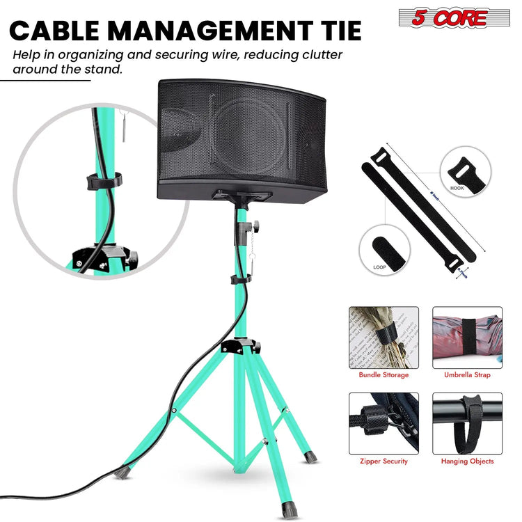 5 Core Speaker Stand Pair Height Adjustable 54" Heavy Duty PA DJ Tripod Studio Monitor Stands - HONORABLE VETERANS SOLUTIONS