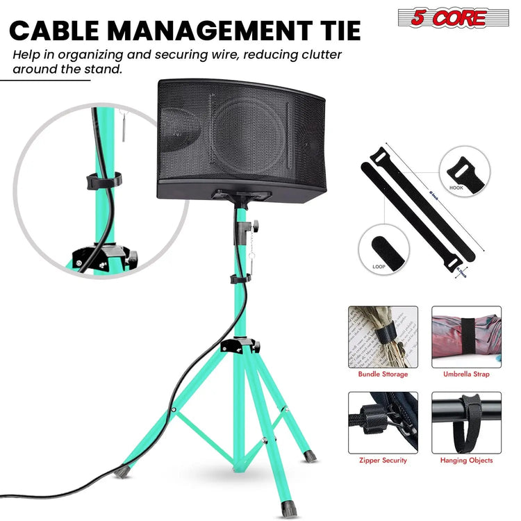 5 Core Speaker Stand Pair Height Adjustable 54" Heavy Duty PA DJ Tripod Studio Monitor Stands - HONORABLE VETERANS SOLUTIONS