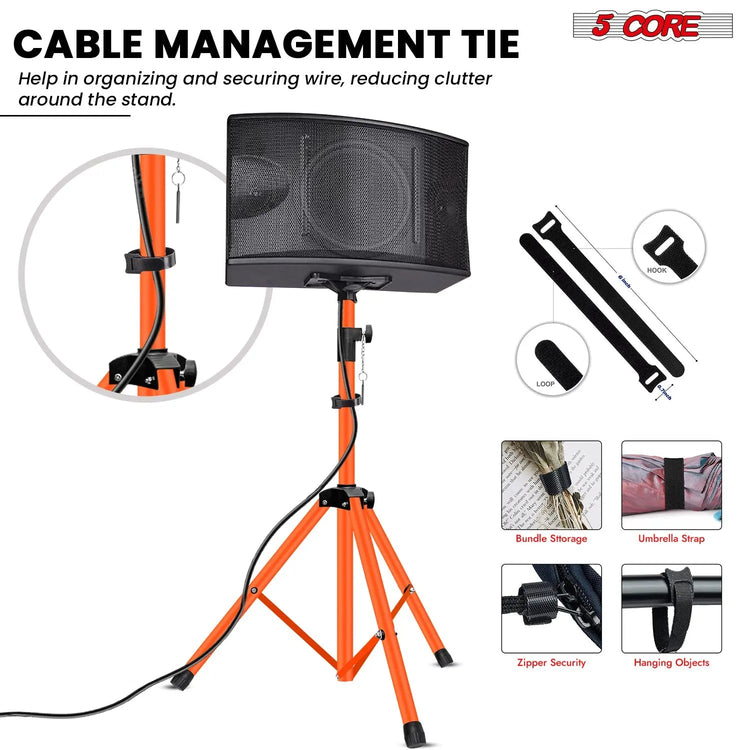5 Core Speaker Stand Pair Height Adjustable 54" Heavy Duty PA DJ Tripod Studio Monitor Stands - HONORABLE VETERANS SOLUTIONS