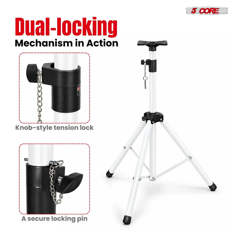 5 Core Speaker Stand Pair Height Adjustable 72" Heavy Duty PA DJ Tripod Studio Monitor Stands - HONORABLE VETERANS SOLUTIONS