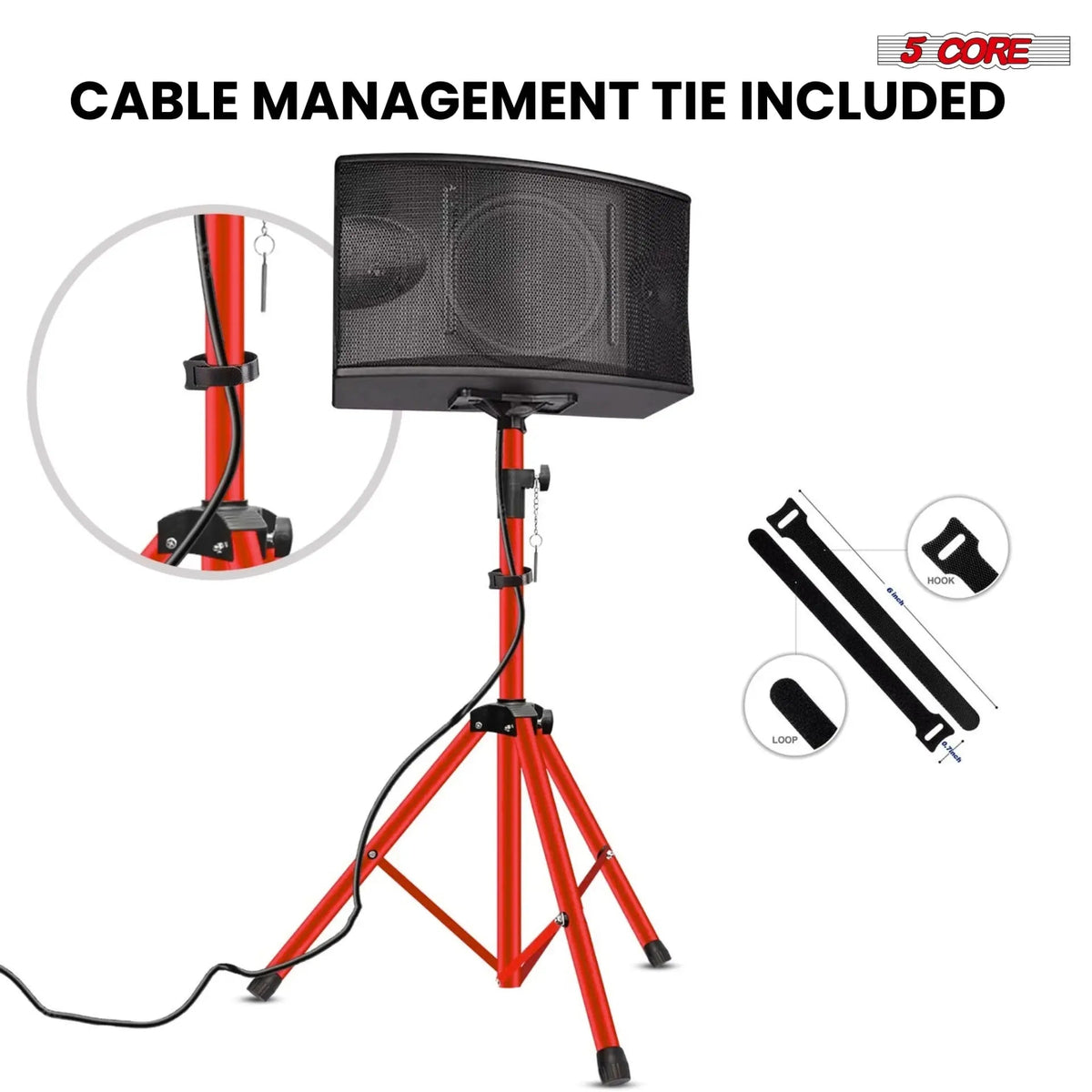 5 Core Speaker Stand Pair Height Adjustable 72" Heavy Duty PA DJ Tripod Studio Monitor Stands - HONORABLE VETERANS SOLUTIONS