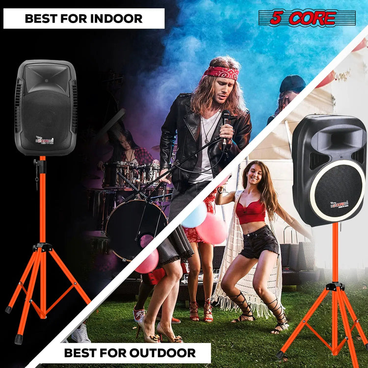 5 Core Speaker Stand Pair Height Adjustable PA DJ Tripod Studio Monitor Stands w 35mm Insert - HONORABLE VETERANS SOLUTIONS
