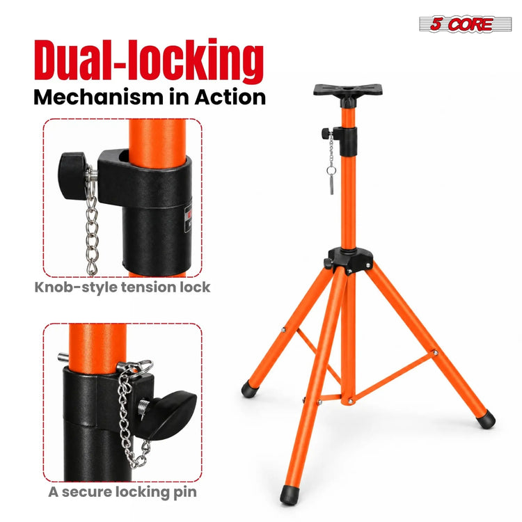 5 Core Speaker Stand Tripod Heavy Duty Adjustable 72" Universal Mount for PA DJ Studio - HONORABLE VETERANS SOLUTIONS