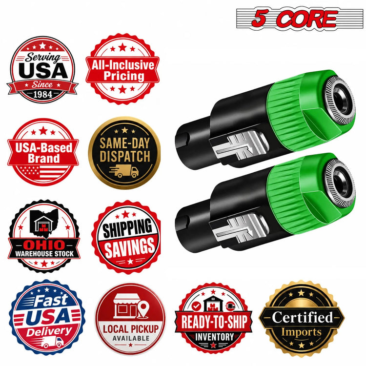5 Core Speakon Adapter High Quality Audio Jack Male Audio Pin Speaker Adapter Connector - HONORABLE VETERANS SOLUTIONS