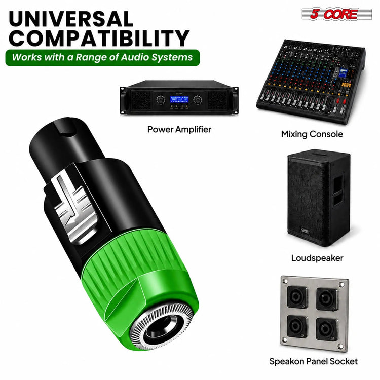 5 Core Speakon Adapter High Quality Audio Jack Male Audio Pin Speaker Adapter Connector - HONORABLE VETERANS SOLUTIONS