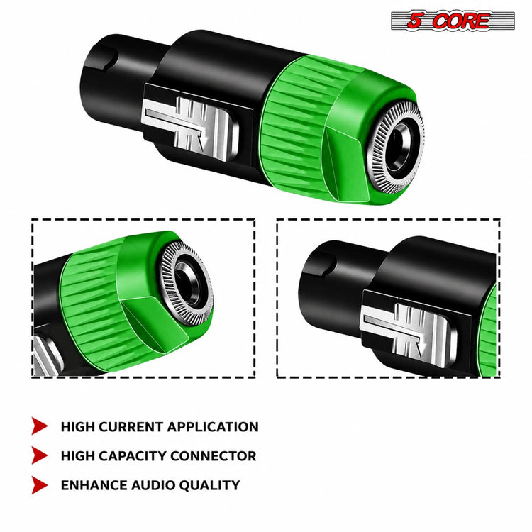 5 Core Speakon Adapter High Quality Audio Jack Male Audio Pin Speaker Adapter Connector - HONORABLE VETERANS SOLUTIONS