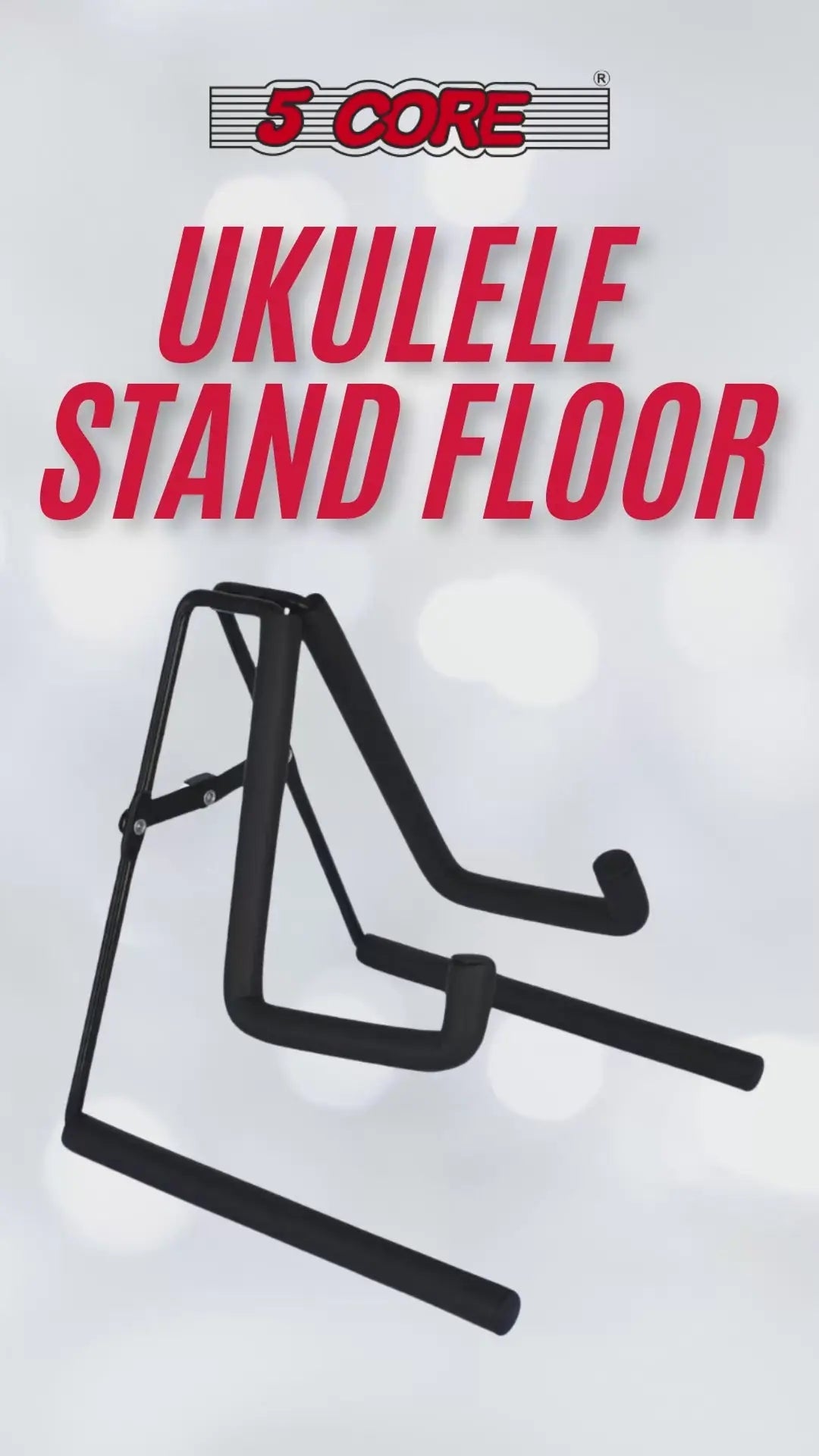 5 Core Ukulele Stand A Frame Metal Body w Soft Padded Arms Support Banjo Ukuleles Mini Guitar Violin - HONORABLE VETERANS SOLUTIONS