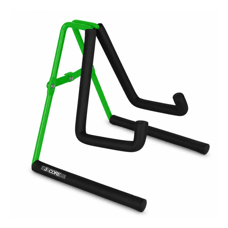 5 Core Ukulele Stand A Frame Metal Body w Soft Padded Arms Support Banjo Ukuleles Mini Guitar Violin Green - HONORABLE VETERANS SOLUTIONS