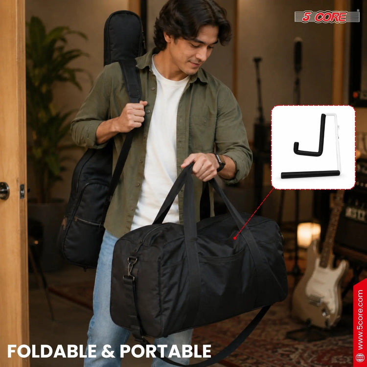 5 Core Ukulele Stand A Frame Metal Body w Soft Padded Arms Support Banjo Ukuleles Mini Guitar Violin White - HONORABLE VETERANS SOLUTIONS