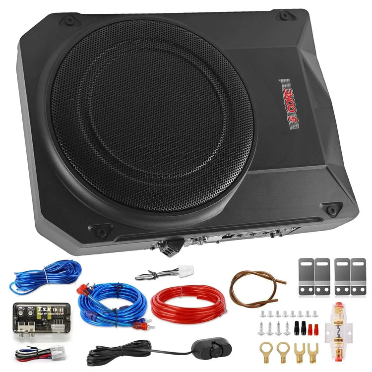 5Core 10 inch Slim Under Seat Car Audio Subwoofer 800W Built in Amplifier Sub Woofer Enclosure Box - HONORABLE VETERANS SOLUTIONS