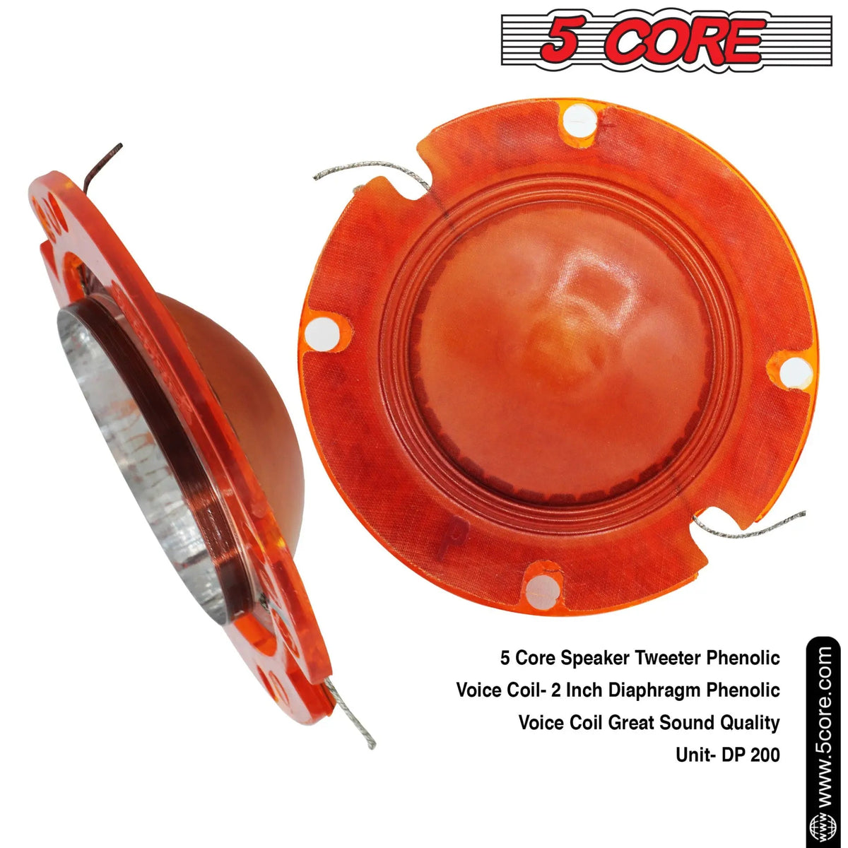 5Core 20x 2" Replacement Phenolic Tweeter Diaphragm Voice Coil High Pitch Horn - HONORABLE VETERANS SOLUTIONS