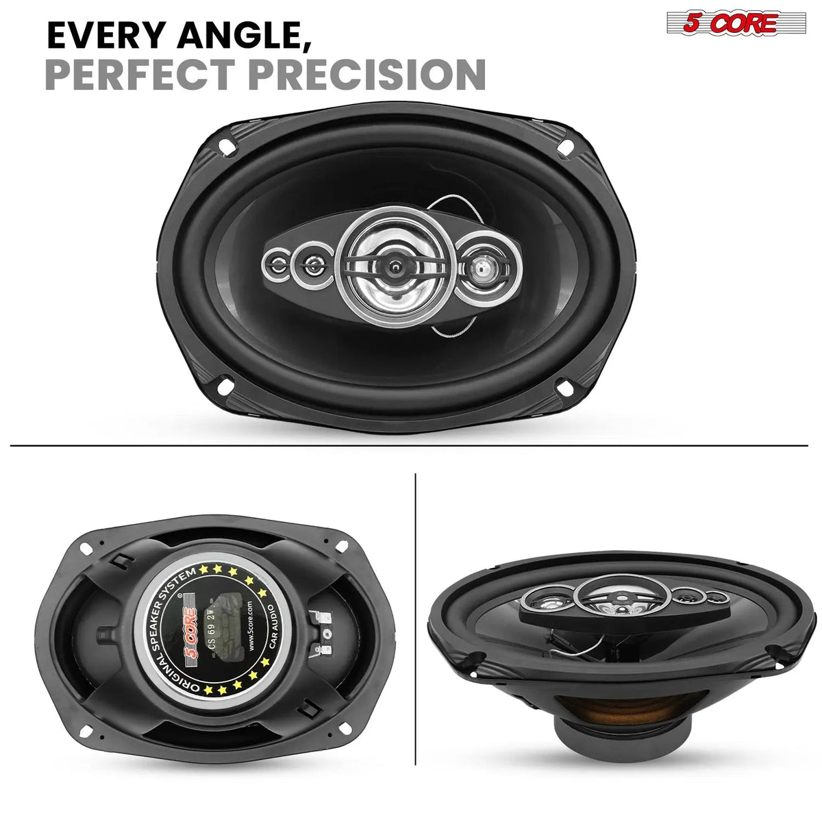 5Core 6x9 Car Speaker Pair 800W 4Ohm 2 Way Coaxial Speaker Audio w Super Tweeter Fit for Vehicle - HONORABLE VETERANS SOLUTIONS