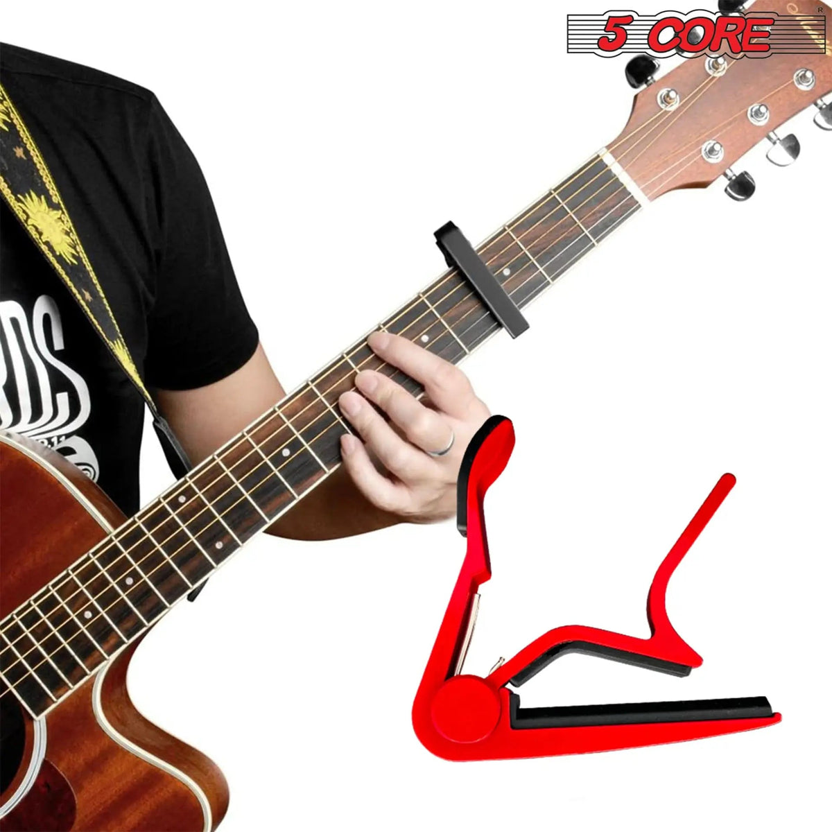 5Core Capo 4Pcs Acoustic Electric Guitar 6 String Kapo Clip For Banjo Mandolin Ukulele - HONORABLE VETERANS SOLUTIONS
