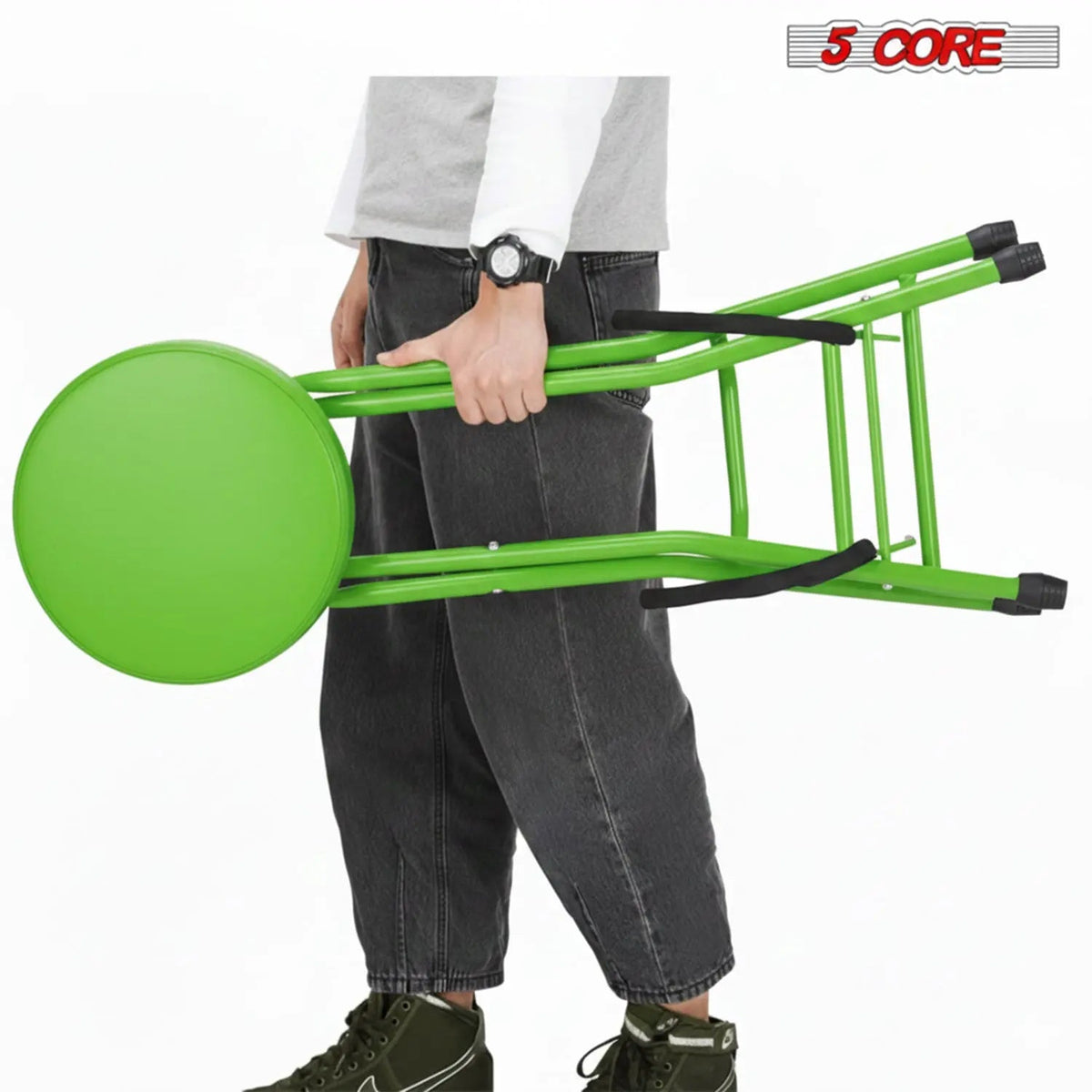 5Core Guitar Stool 3.15" Padded Chair Foldable Heavy Duty Music Seat Built in Foot Rest Guitar Stand - HONORABLE VETERANS SOLUTIONS