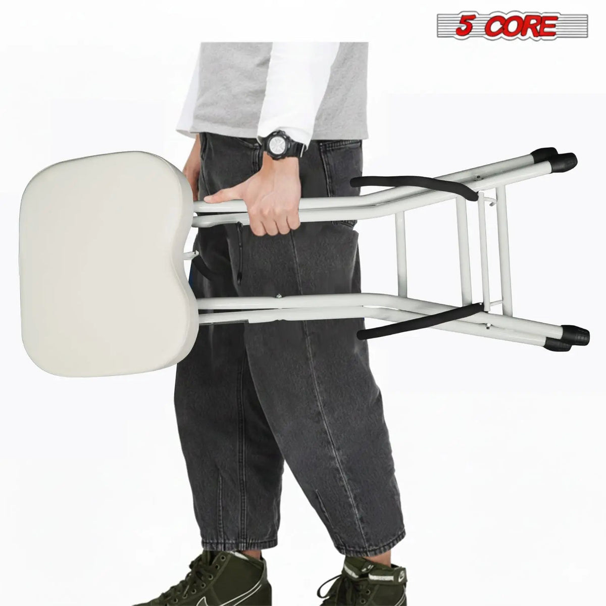 5Core Guitar Stool 3.15" Padded Chair Foldable Heavy Duty Music Seat Built in Foot Rest Guitar Stand - HONORABLE VETERANS SOLUTIONS