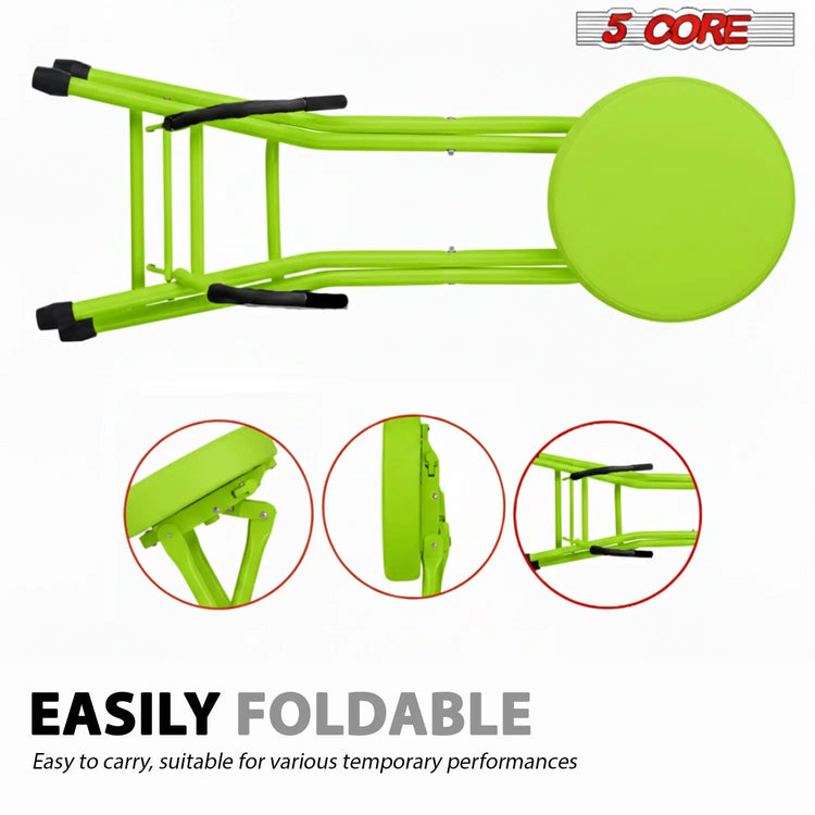 5Core Guitar Stool 3.15" Padded Chair Foldable Heavy Duty Music Seat Built in Foot Rest Guitar Stand - HONORABLE VETERANS SOLUTIONS