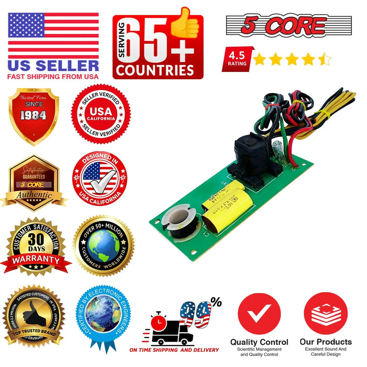 5Core Professional 2 Way Passive Crossover Network High Performance & Low Resistance Air Core Coil - HONORABLE VETERANS SOLUTIONS