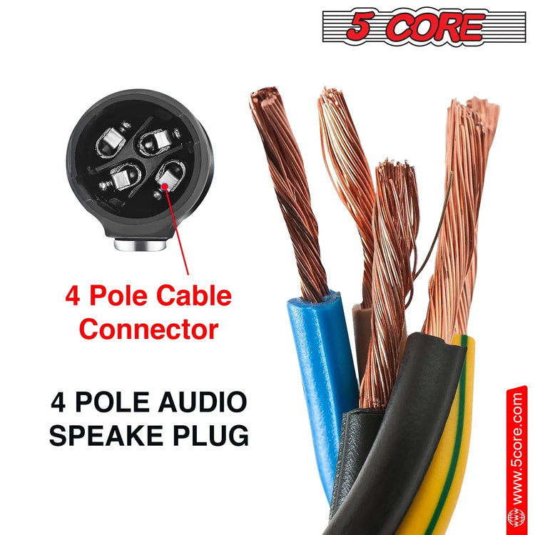 5Core Speakon Adapter High Quality Audio Jack Male Audio Pin Speaker Adapter Connector - HONORABLE VETERANS SOLUTIONS