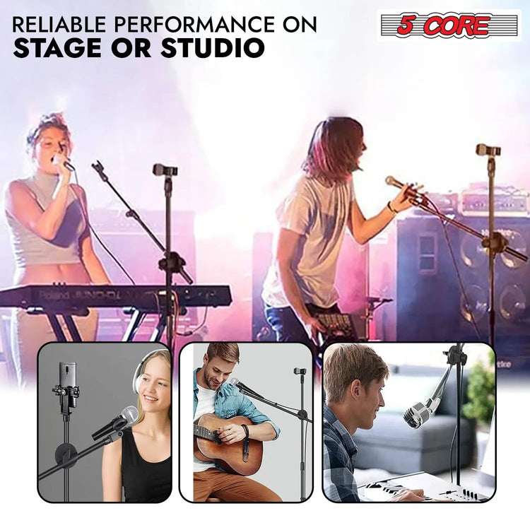 5Core Tripod Mic Stand Adjustable Heavy Duty Floor Holder Microphone Boom Arm - HONORABLE VETERANS SOLUTIONS