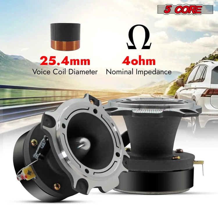 5Core Tweeters Speakers Car Audio Pair 600W Peak 3.5 Inch Super Bullet Tuiters Para Sonido Para Carro - HONORABLE VETERANS SOLUTIONS