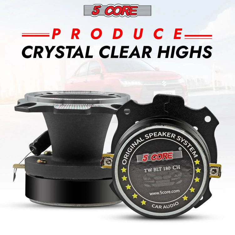 5Core Tweeters Speakers Car Audio Pair 600W Peak 3.5 Inch Super Bullet Tuiters Para Sonido Para Carro - HONORABLE VETERANS SOLUTIONS