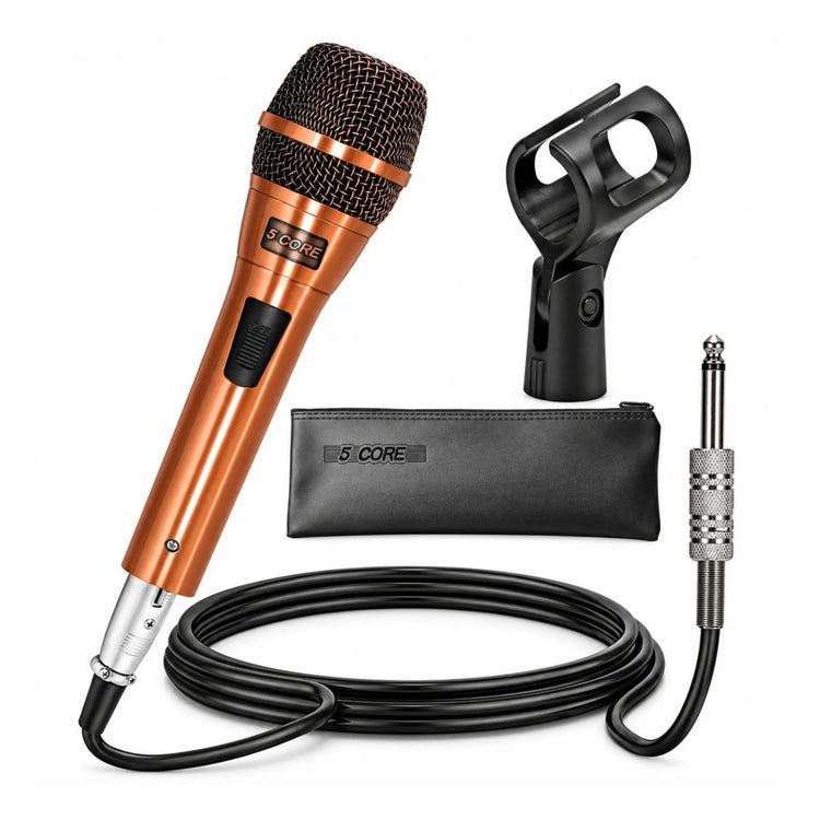 5Core XLR Microphone Dynamic Mic Karaoke Singing Studio Microfono Handheld Mics - HONORABLE VETERANS SOLUTIONS