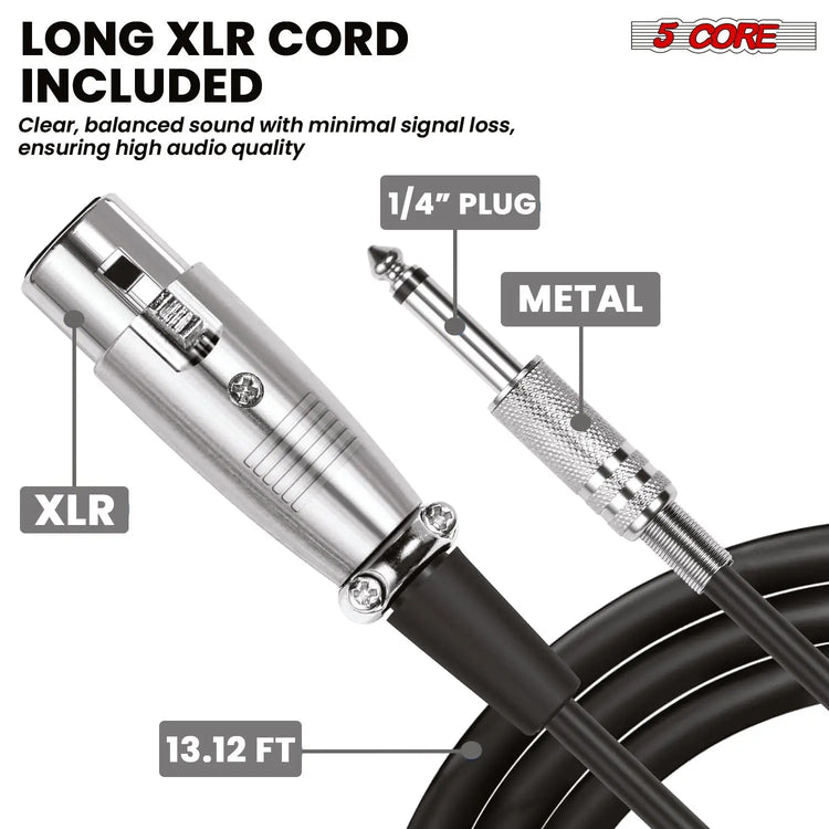 5Core XLR Microphone Dynamic Mic Karaoke Singing Studio Microfono Handheld Mics - HONORABLE VETERANS SOLUTIONS