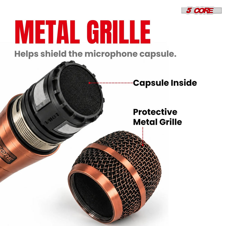 5Core XLR Microphone Dynamic Mic Karaoke Singing Studio Microfono Handheld Mics - HONORABLE VETERANS SOLUTIONS