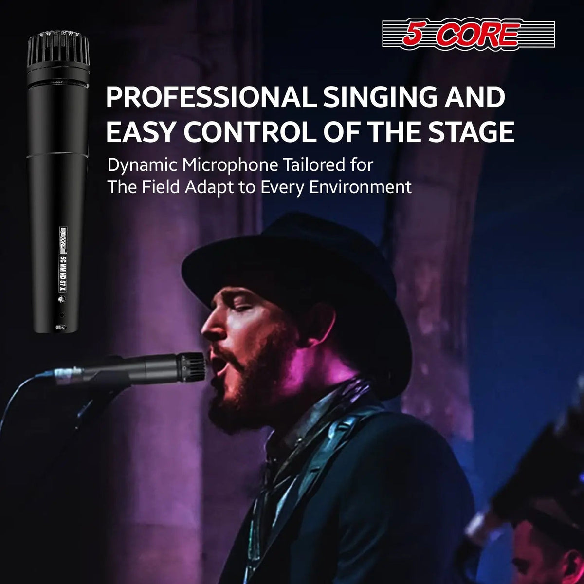 5Core XLR Microphone Dynamic Mic Karaoke Singing Studio Microfono Handheld Mics - HONORABLE VETERANS SOLUTIONS
