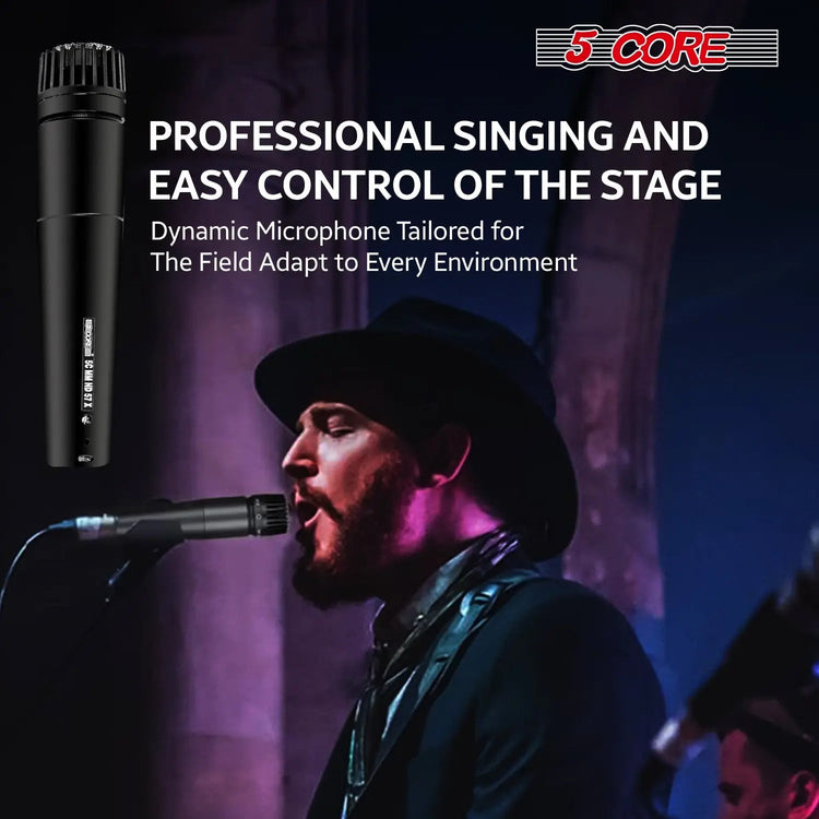 5Core XLR Microphone Dynamic Mic Karaoke Singing Studio Microfono Handheld Mics - HONORABLE VETERANS SOLUTIONS