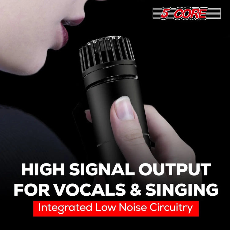 5Core XLR Microphone Dynamic Mic Karaoke Singing Studio Microfono Handheld Mics - HONORABLE VETERANS SOLUTIONS