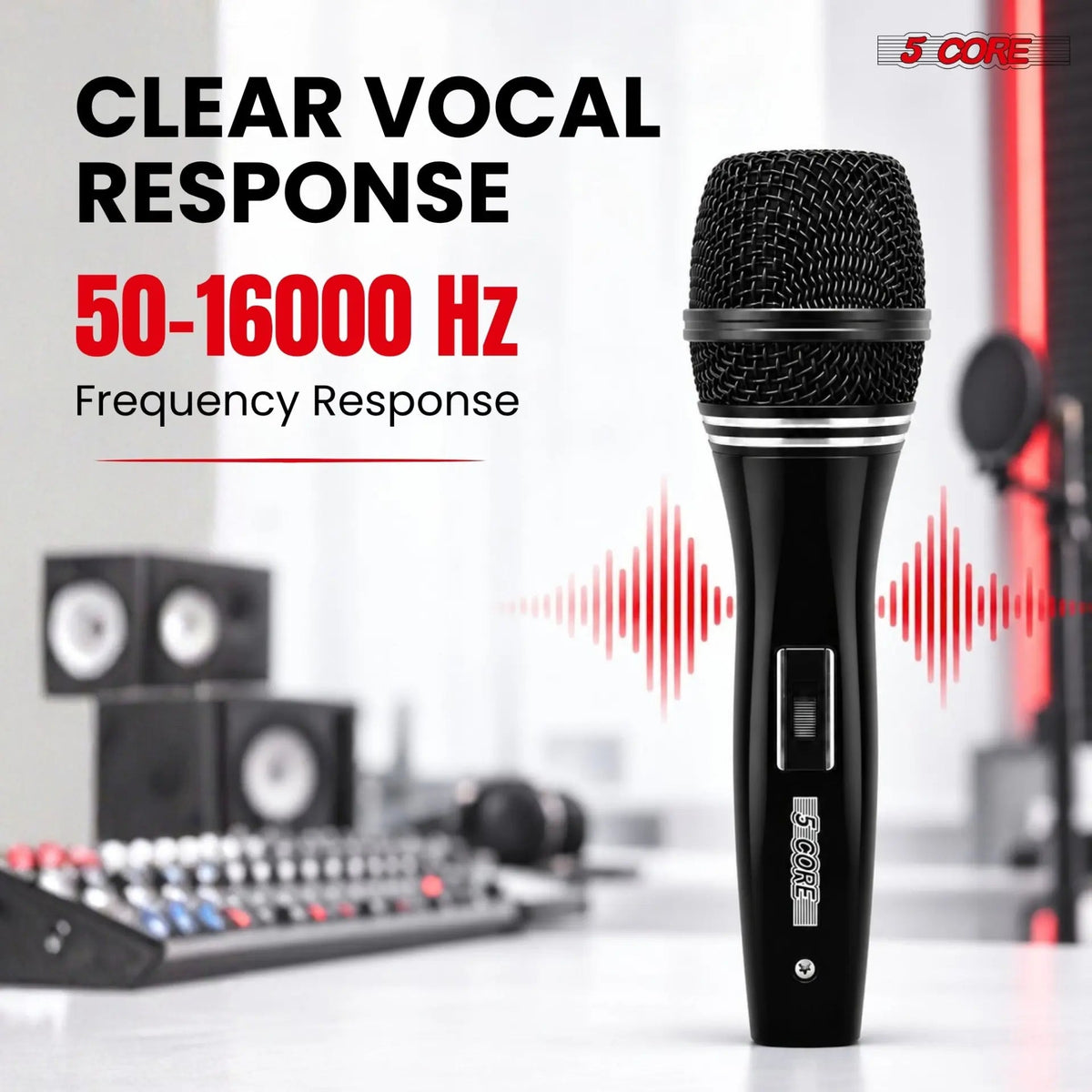 5Core XLR Microphone Dynamic Mic Karaoke Singing Studio Microfono Handheld Mics - HONORABLE VETERANS SOLUTIONS
