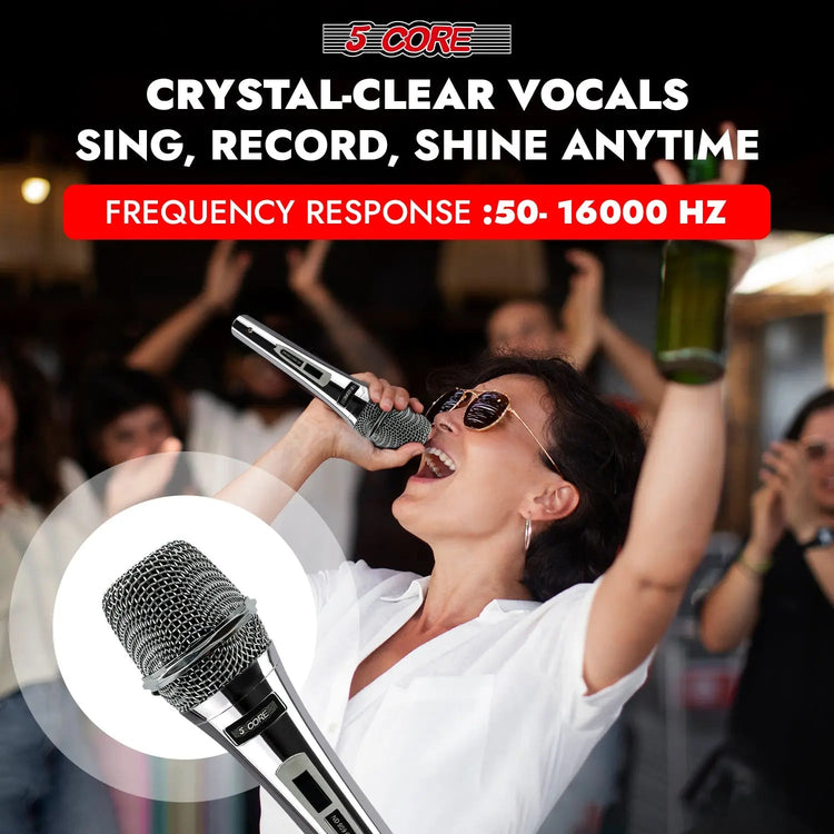 5Core XLR Microphone Dynamic Mic Karaoke Singing Studio Microfono Handheld Mics - HONORABLE VETERANS SOLUTIONS