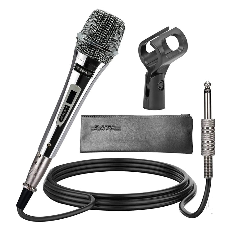 5Core XLR Microphone Dynamic Mic Karaoke Singing Studio Microfono Handheld Mics - HONORABLE VETERANS SOLUTIONS