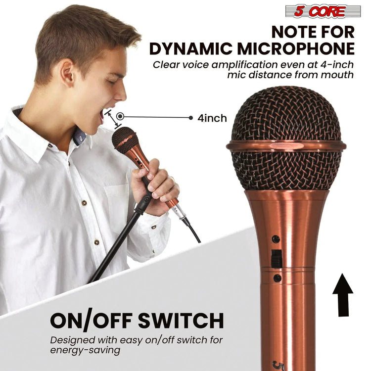 5Core XLR Microphone Dynamic Mic Karaoke Singing Studio Microfono Handheld Mics - HONORABLE VETERANS SOLUTIONS