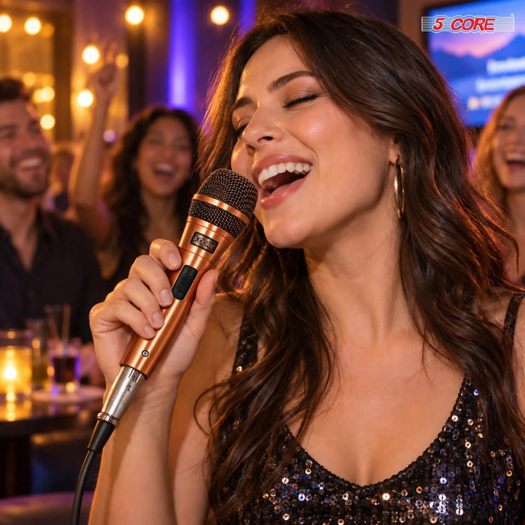 5Core XLR Microphone Dynamic Mic Karaoke Singing Studio Microfono Handheld Mics - HONORABLE VETERANS SOLUTIONS