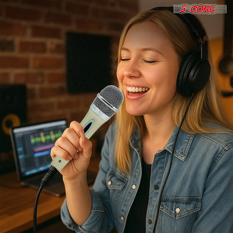 5Core XLR Microphone Dynamic Mic Karaoke Singing Studio Mics Handheld Microfono - HONORABLE VETERANS SOLUTIONS