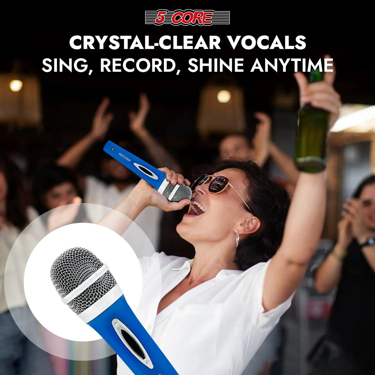 5Core XLR Microphone Dynamic Mic Karaoke Singing Studio Mics Handheld Microfono - HONORABLE VETERANS SOLUTIONS