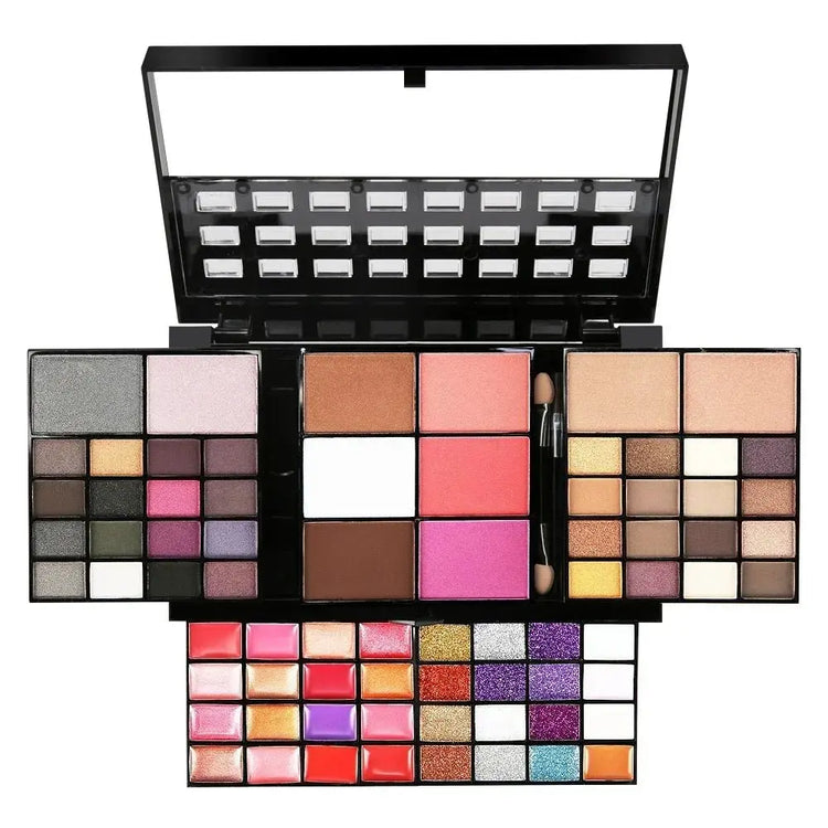 74 Colors Eyeshadow Lip Gloss Pearlescent Matte Concealer Flash Lipstick Women Cosmetics Professional Gift Box Christmas Makeup - HONORABLE VETERANS SOLUTIONS