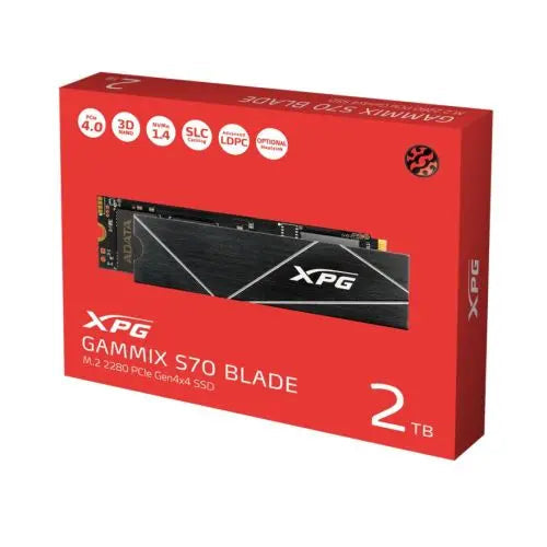 ADATA 2TB XPG GAMMIX S70 Blade M.2 NVMe SSD, M.2 2280, PCIe 4.0, 3D NAND, R/W 7400/6700 MB/s, 750K/750K IOPS - HONORABLE VETERANS SOLUTIONS
