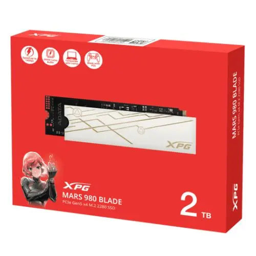 ADATA 2TB XPG MARS 980 BLADE Gen5 M.2 NVMe Laptop-Ready SSD, M.2 2280, PCIe 5.0, 3D NAND, R/W 14K/13K MB/s, PS5 Compatible - HONORABLE VETERANS SOLUTIONS