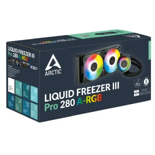 ARCTIC Liquid Freezer III Pro A-RGB 280mm Liquid CPU Cooler, P14 Pro PWM Fans & PWM Controlled Pump, Black - HONORABLE VETERANS SOLUTIONS