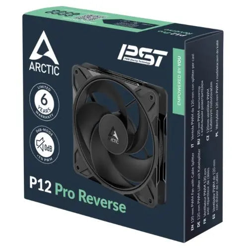 ARCTIC P12 Pro 120mm PWM Reverse Blade Case Fan w/ Cable Splitter, Fluid Dynamic Bearing, 500-3000 RPM, Black - HONORABLE VETERANS SOLUTIONS